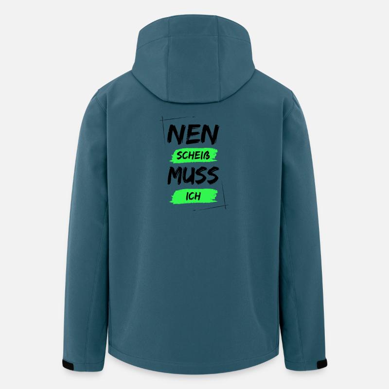 Nen scheiß muss ich - Recycelte Männer Softshell-Jacke von Stanley/Stella - Dunkles Petrol