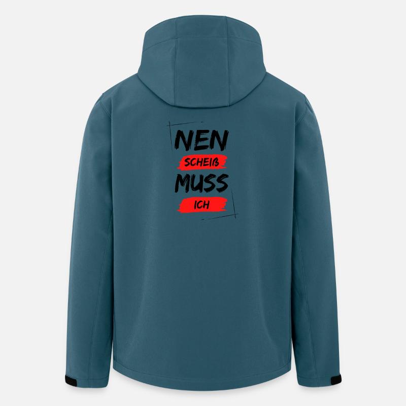 Nen scheiß muss ich - Recycelte Männer Softshell-Jacke von Stanley/Stella - Dunkles Petrol