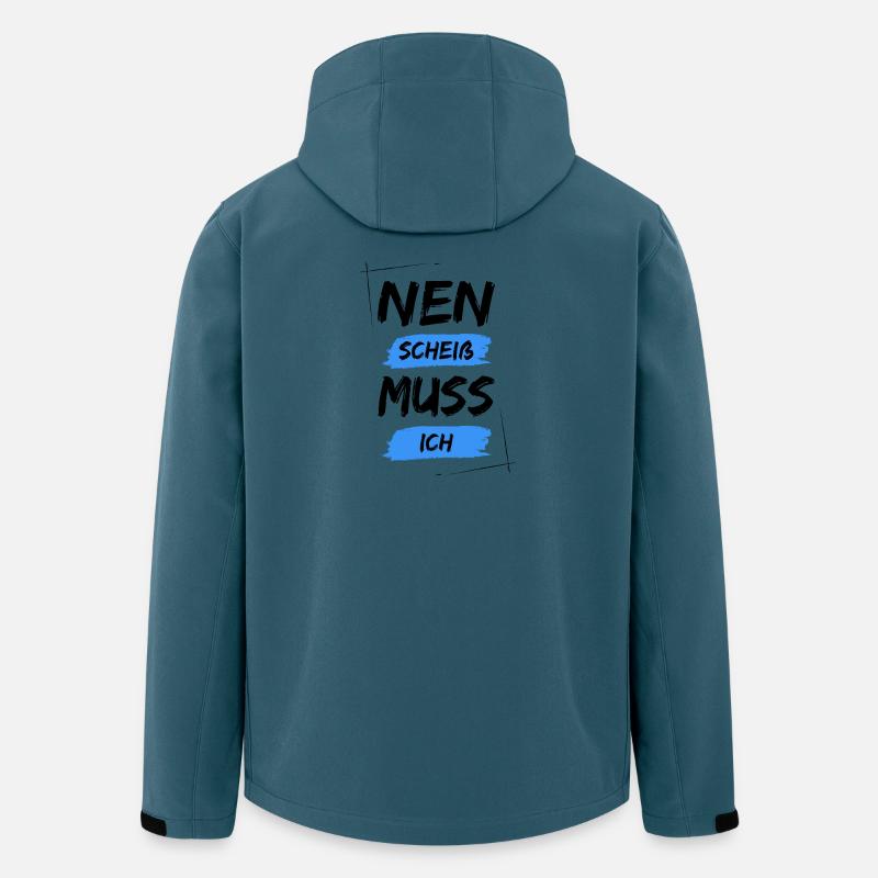 Nen scheiß muss ich - Recycelte Männer Softshell-Jacke von Stanley/Stella - Dunkles Petrol
