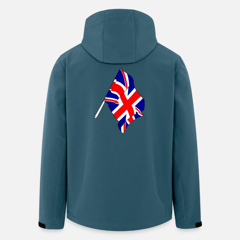 Flagge Großbritannien - Recycelte Männer Softshell-Jacke von Stanley/Stella - Dunkles Petrol