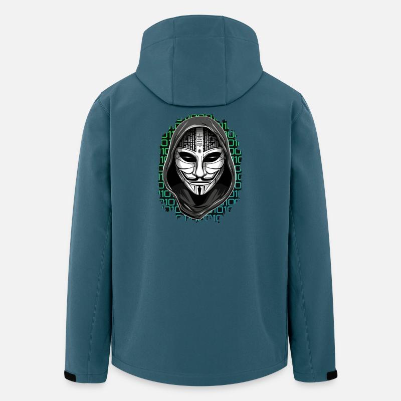 Anonymous Hacker - Recycelte Männer Softshell-Jacke von Stanley/Stella - Dunkles Petrol