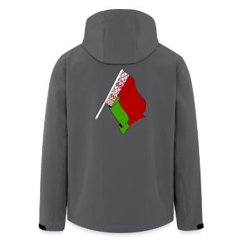 Drapeau de la Russie blanche - Veste softshell homme en polyester recyclé Stanley/Stella -  - Dos - AI Model Male 185 light (185cm)
