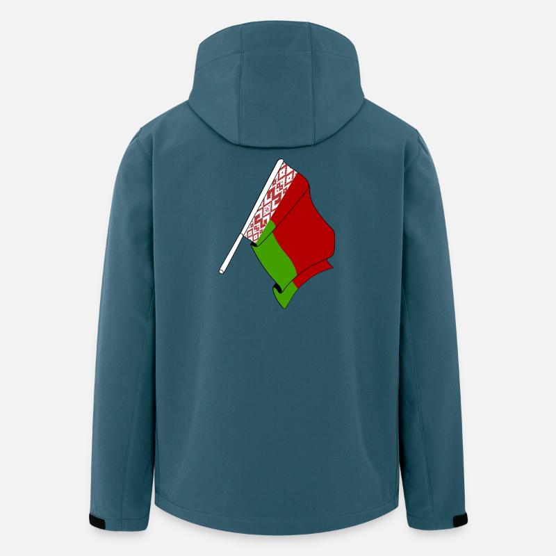Flagge von Weißrussland - Recycelte Männer Softshell-Jacke von Stanley/Stella - Dunkles Petrol