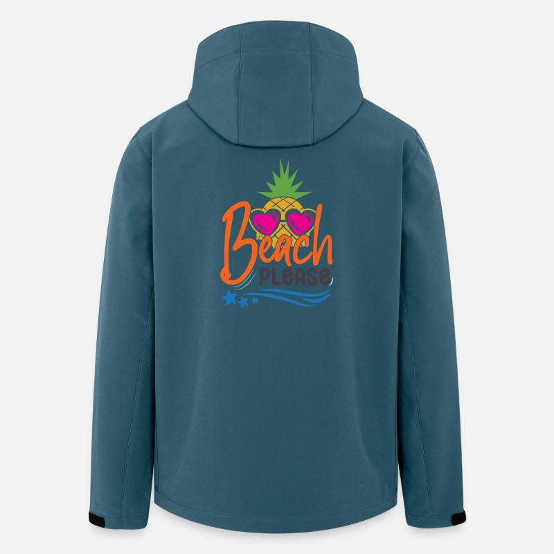 Strand bitte - Recycelte Männer Softshell-Jacke von Stanley/Stella - Dunkles Petrol