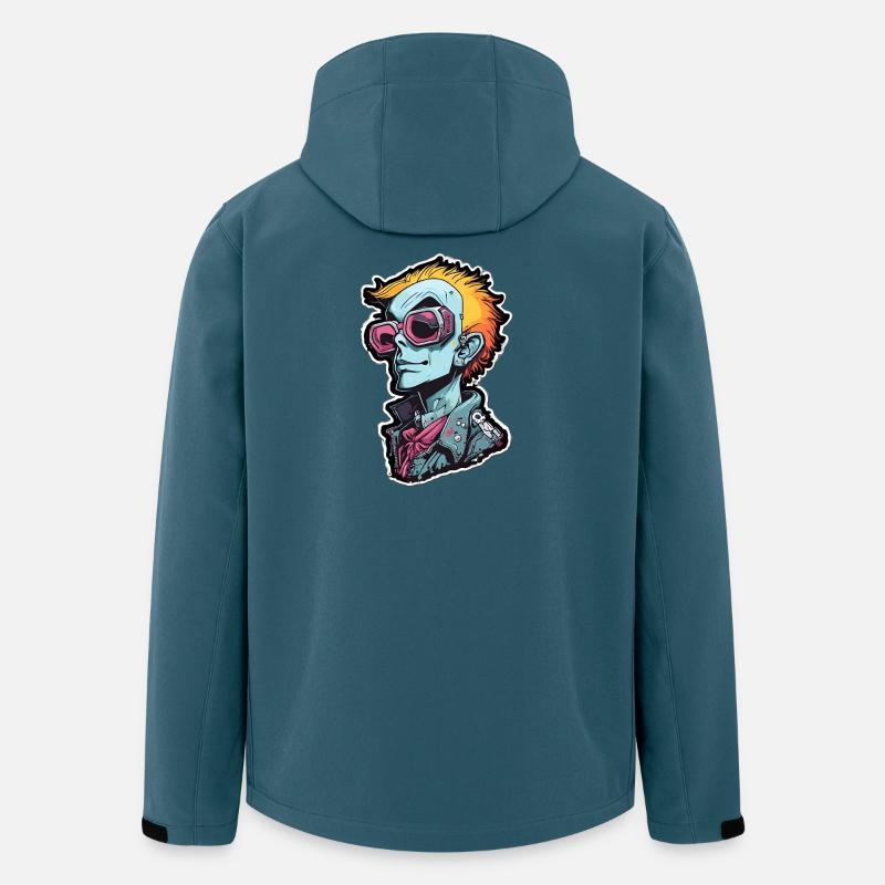 Blauer Punk mit Neon Goggles - Recycelte Männer Softshell-Jacke von Stanley/Stella - Dunkles Petrol