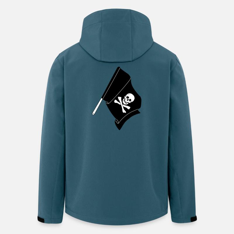 Flagge Piraten - Recycelte Männer Softshell-Jacke von Stanley/Stella - Dunkles Petrol