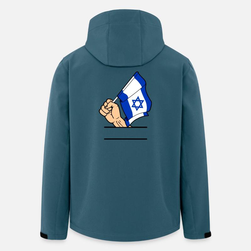Flagge Israel faust Textraum - Recycelte Männer Softshell-Jacke von Stanley/Stella - Dunkles Petrol