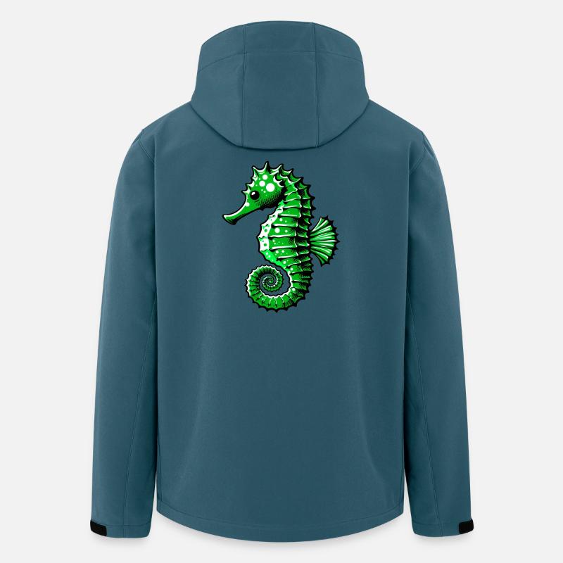 Seepferdchen - Recycelte Männer Softshell-Jacke von Stanley/Stella - Dunkles Petrol