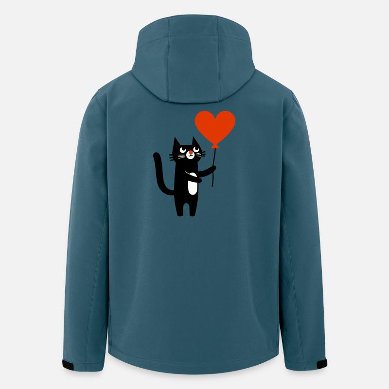 Die Katze und der Luftballon - Recycelte Männer Softshell-Jacke von Stanley/Stella - Dunkles Petrol