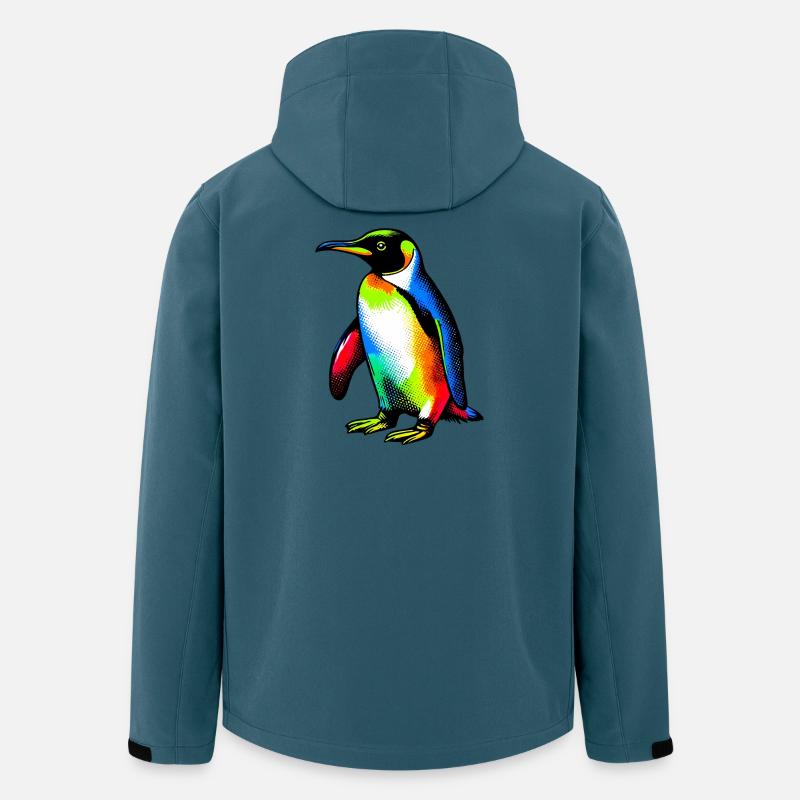 Pinguin - Recycelte Männer Softshell-Jacke von Stanley/Stella - Dunkles Petrol