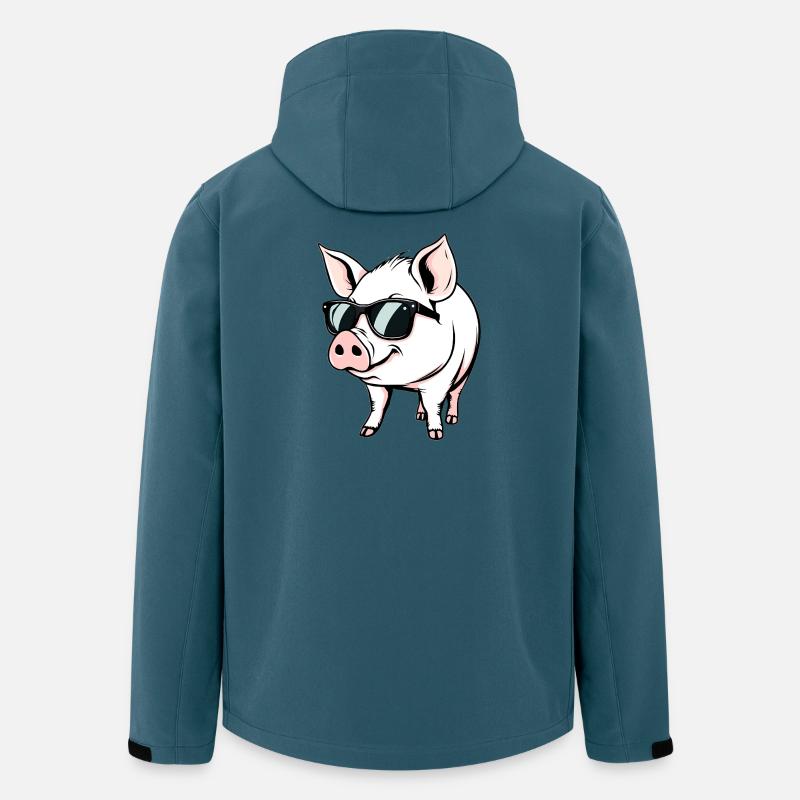 Schwein - Recycelte Männer Softshell-Jacke von Stanley/Stella - Dunkles Petrol