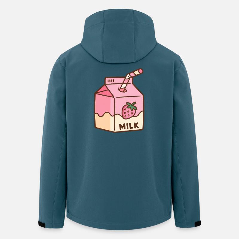 Erdbeer-Milch-Karton - Recycelte Männer Softshell-Jacke von Stanley/Stella - Dunkles Petrol