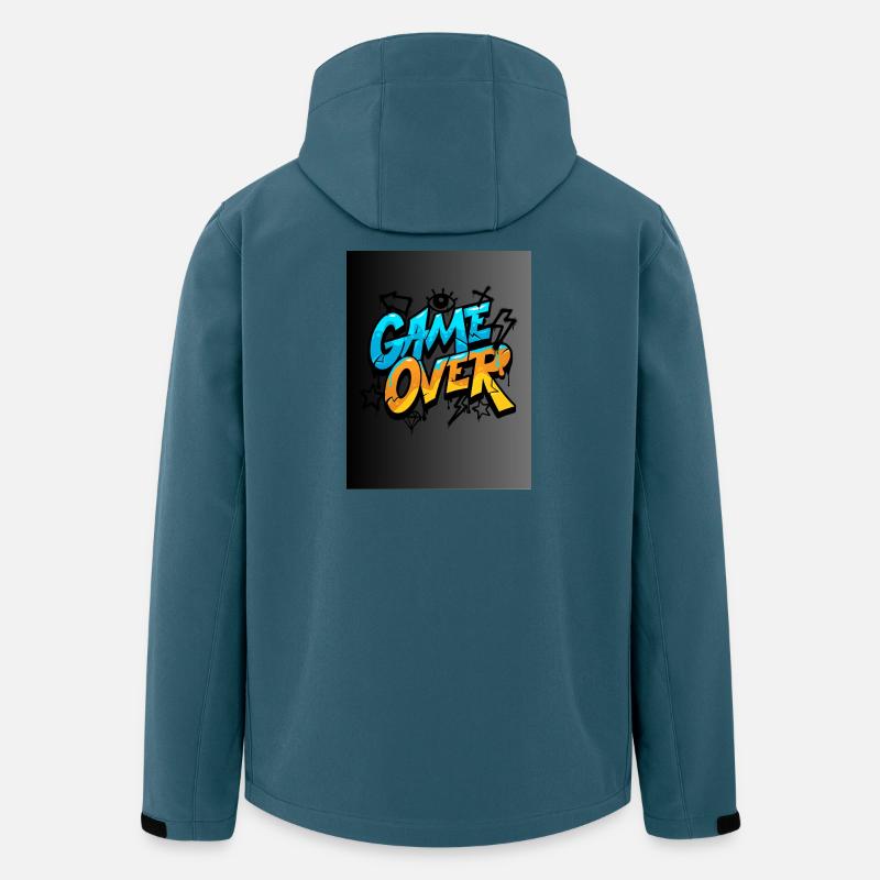 Graffiti Style Game Over Design - Recycelte Männer Softshell-Jacke von Stanley/Stella - Dunkles Petrol