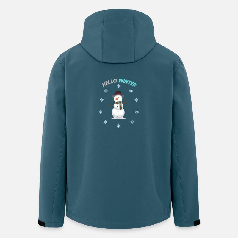 Hello Winter Snowman Charm - Recycelte Männer Softshell-Jacke von Stanley/Stella - Dunkles Petrol