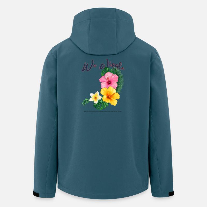 We Wiggle Hibiscus Tropical Flower - Men’s Recycled Softshell Jacket by Stanley/Stella - stargazer
