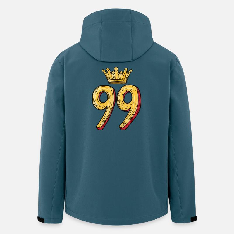 99 Zahl Krone - Recycelte Männer Softshell-Jacke von Stanley/Stella - Dunkles Petrol