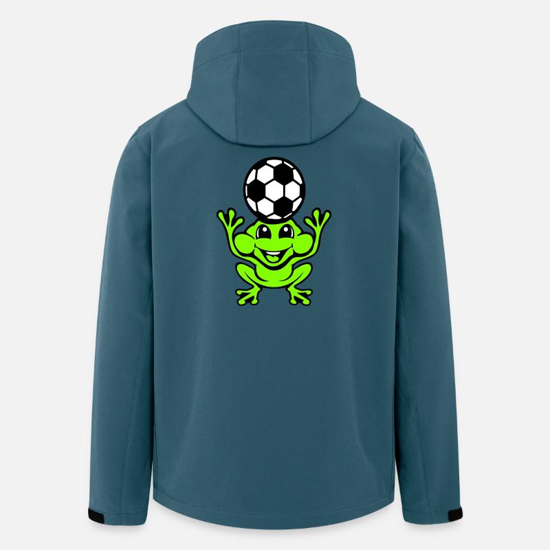 Frog Soccer Header Ball Playing Toad - Men’s Recycled Softshell Jacket by Stanley/Stella - stargazer