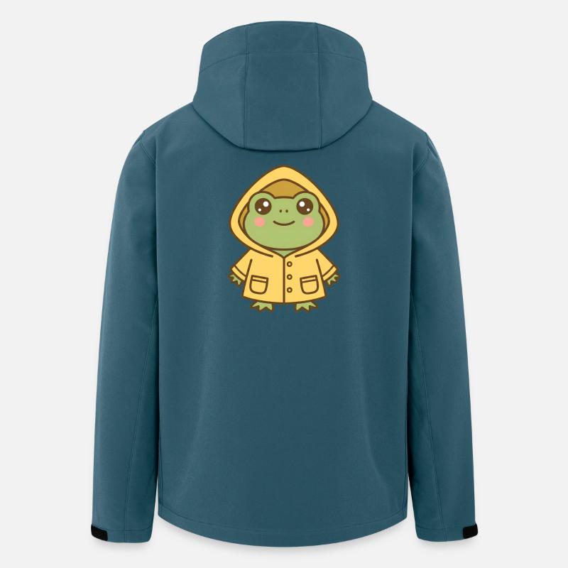 Frosch mit Regenmantel - Recycelte Männer Softshell-Jacke von Stanley/Stella - Dunkles Petrol