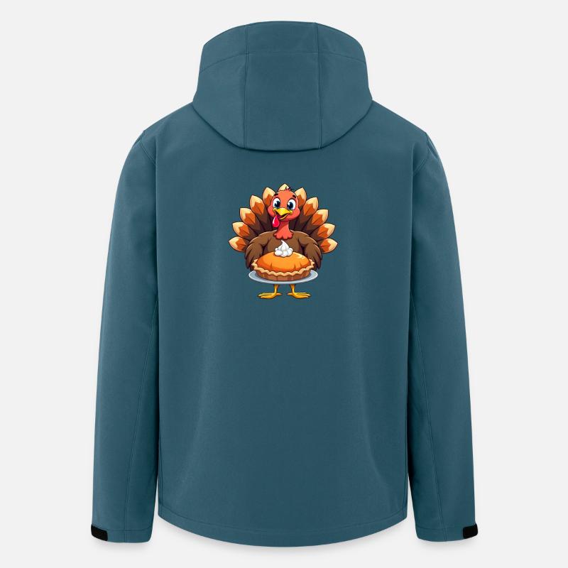Thanksgiving Lustiger Thanksgiving Truthahn - Recycelte Männer Softshell-Jacke von Stanley/Stella - Dunkles Petrol