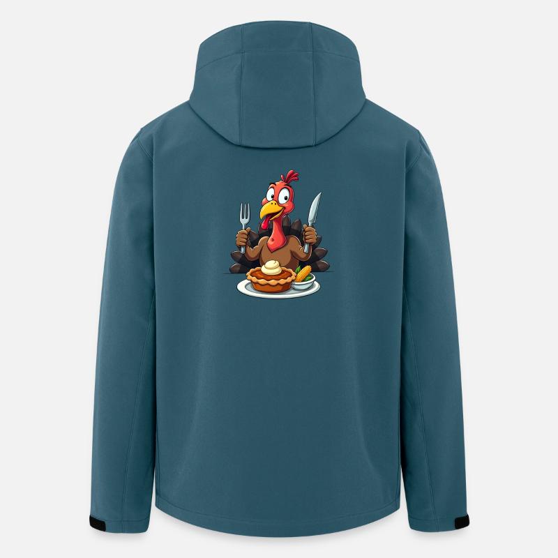 Thanksgiving Lustiger Thanksgiving Truthahn - Recycelte Männer Softshell-Jacke von Stanley/Stella - Dunkles Petrol