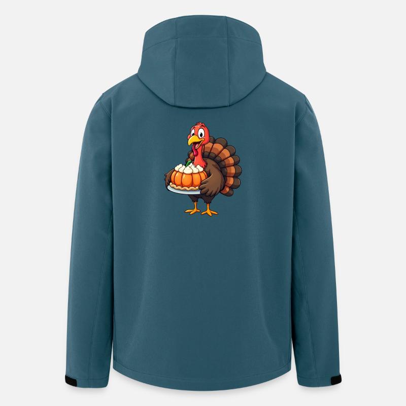 Thanksgiving Lustiger Thanksgiving Truthahn - Recycelte Männer Softshell-Jacke von Stanley/Stella - Dunkles Petrol
