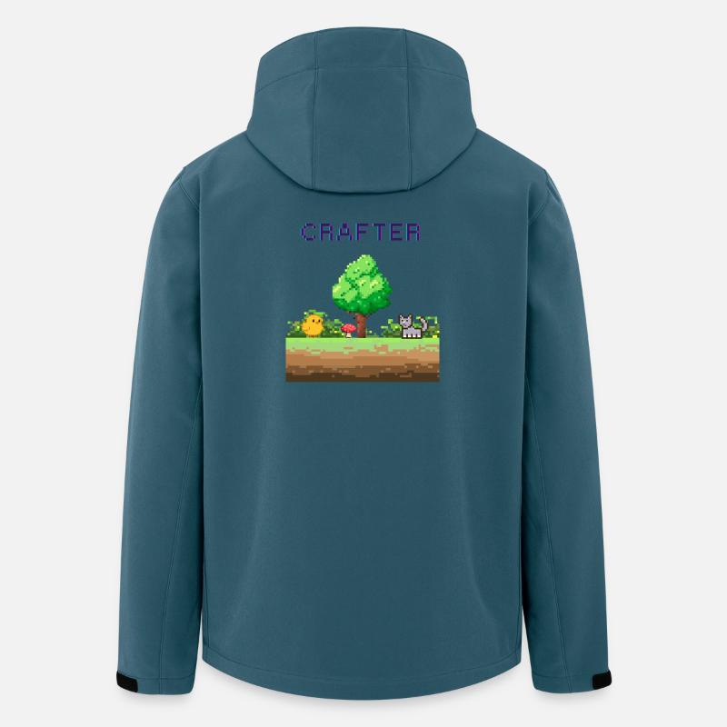 Pixel Crafter Waldabenteuer - Recycelte Männer Softshell-Jacke von Stanley/Stella - Dunkles Petrol