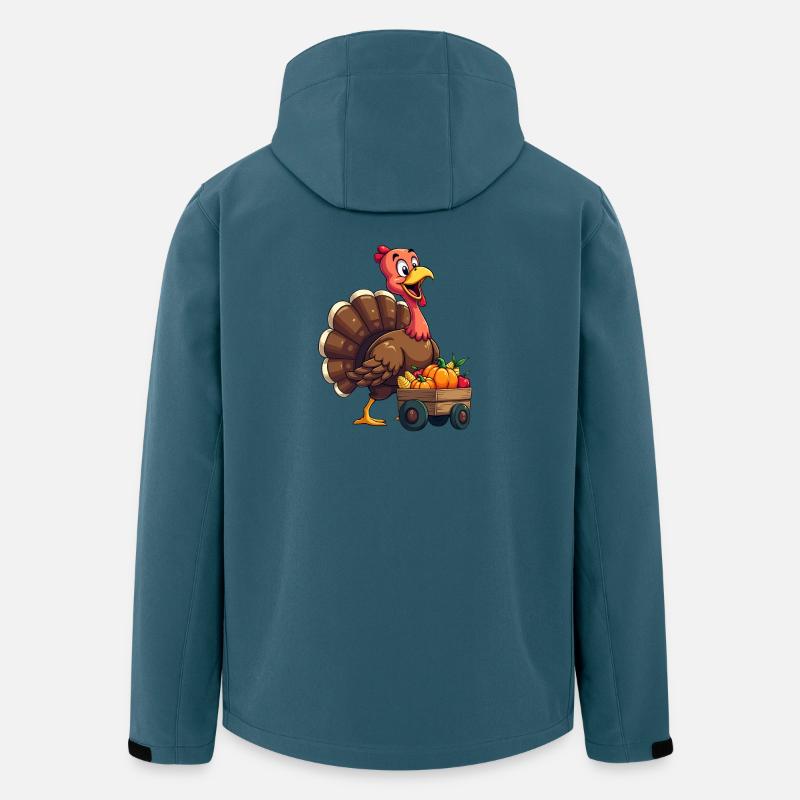 Thanksgiving Lustiger Thanksgiving Truthahn - Recycelte Männer Softshell-Jacke von Stanley/Stella - Dunkles Petrol