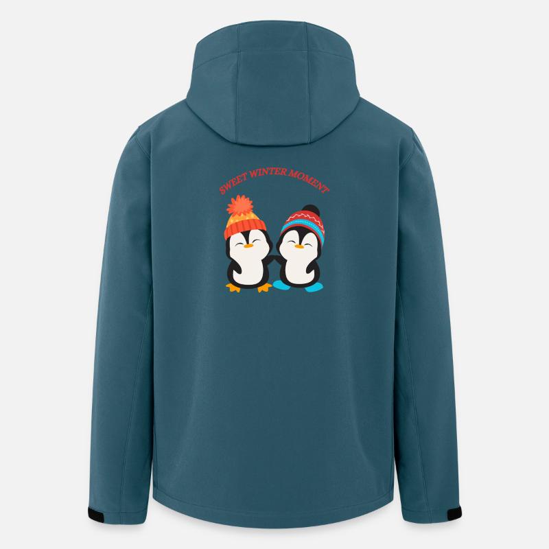 Fröhliche Pinguinfreunde - Recycelte Männer Softshell-Jacke von Stanley/Stella - Dunkles Petrol