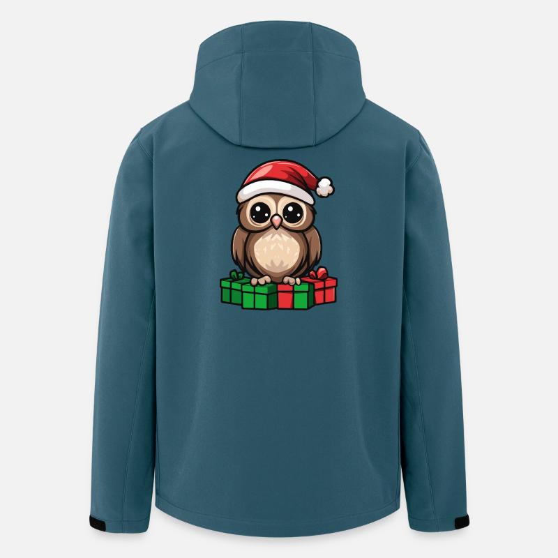 Cadeaux de Noël pour Hibou - Veste softshell homme en polyester recyclé Stanley/Stella - bleu pétrole foncé