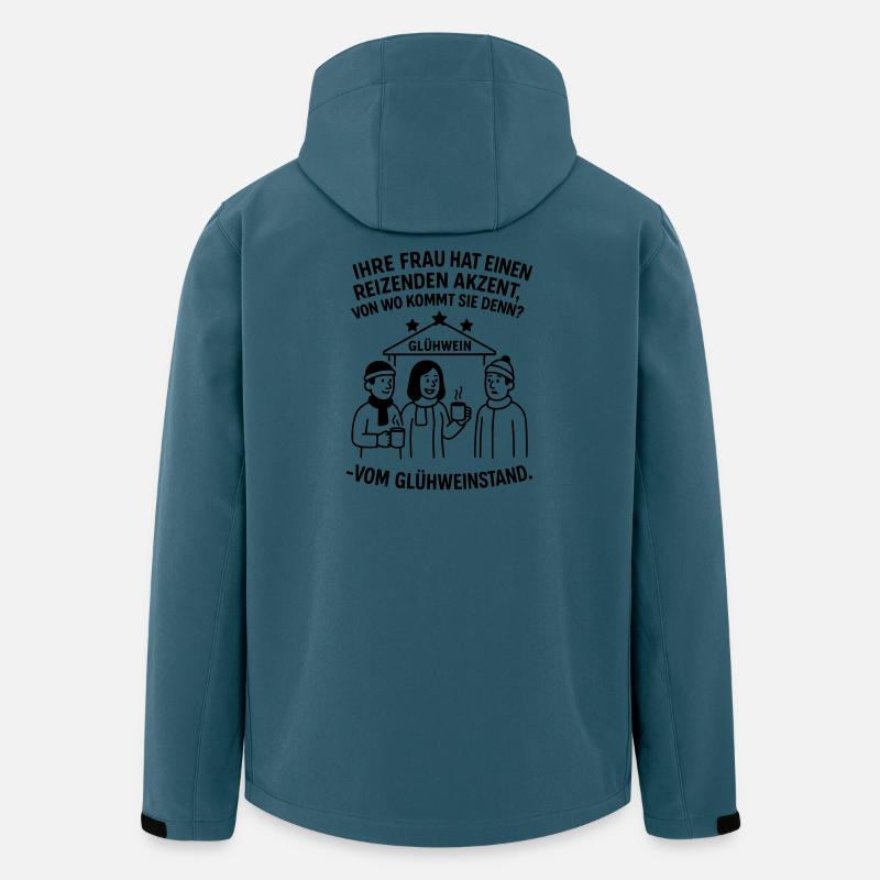 Witziger Weihnachts Spruch Weihnachtsmarkt - Recycelte Männer Softshell-Jacke von Stanley/Stella - Dunkles Petrol