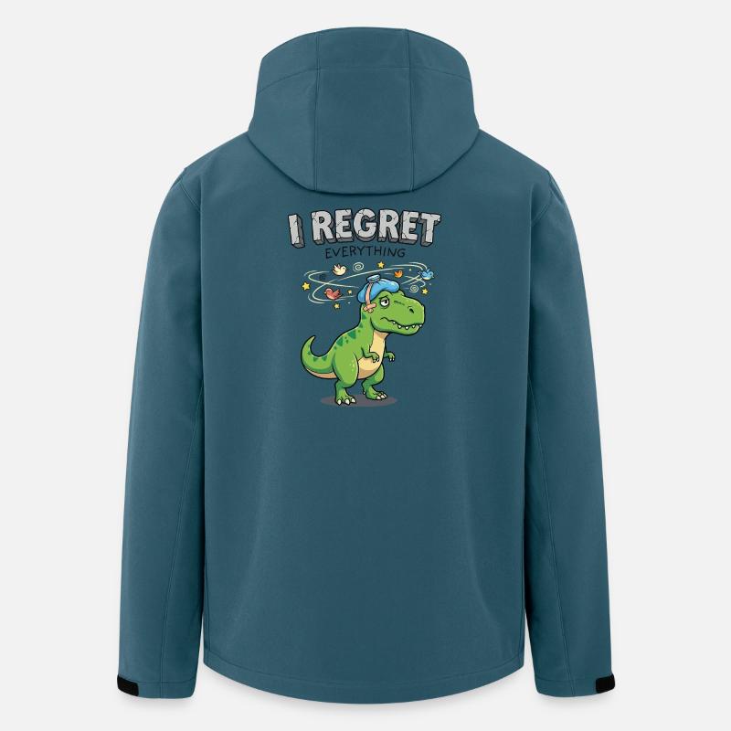 I Regret Everything Dino - Recycelte Männer Softshell-Jacke von Stanley/Stella - Dunkles Petrol
