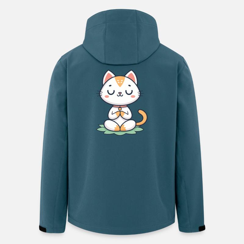 Meditativer Zen-Chat - Recycelte Männer Softshell-Jacke von Stanley/Stella - Dunkles Petrol