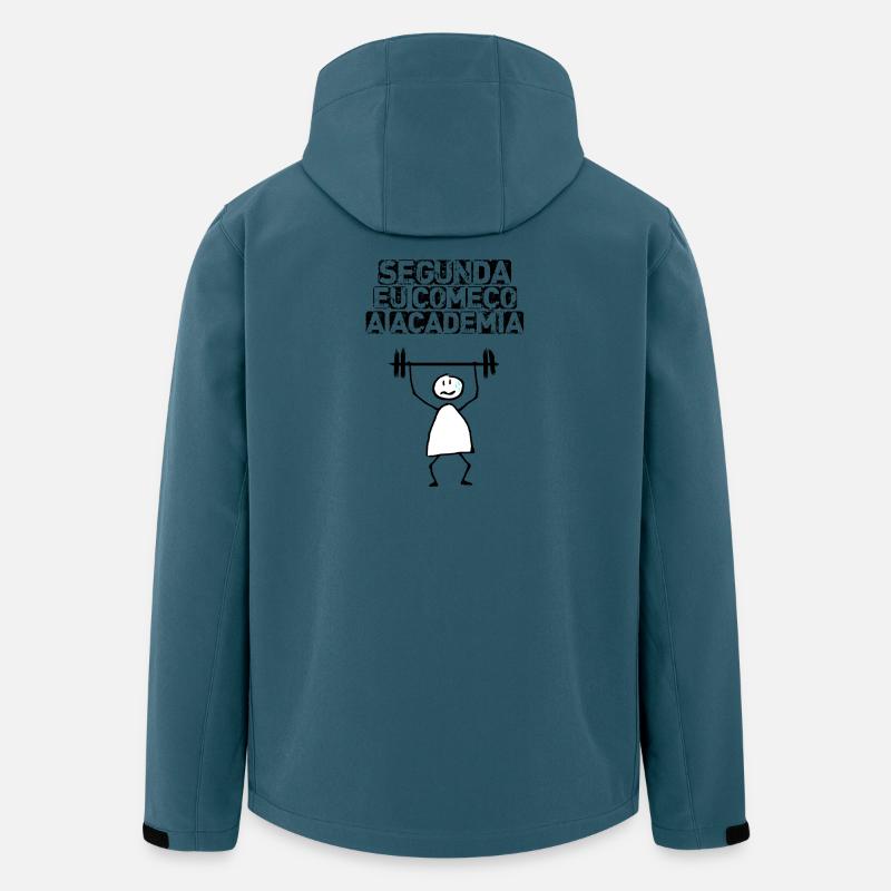 Segunda eu começo a academia - Recycelte Männer Softshell-Jacke von Stanley/Stella - Dunkles Petrol