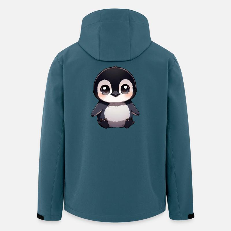 Mignonne Pingouin Cartoon Critter Kugger Lessive - Veste softshell homme en polyester recyclé Stanley/Stella - bleu pétrole foncé