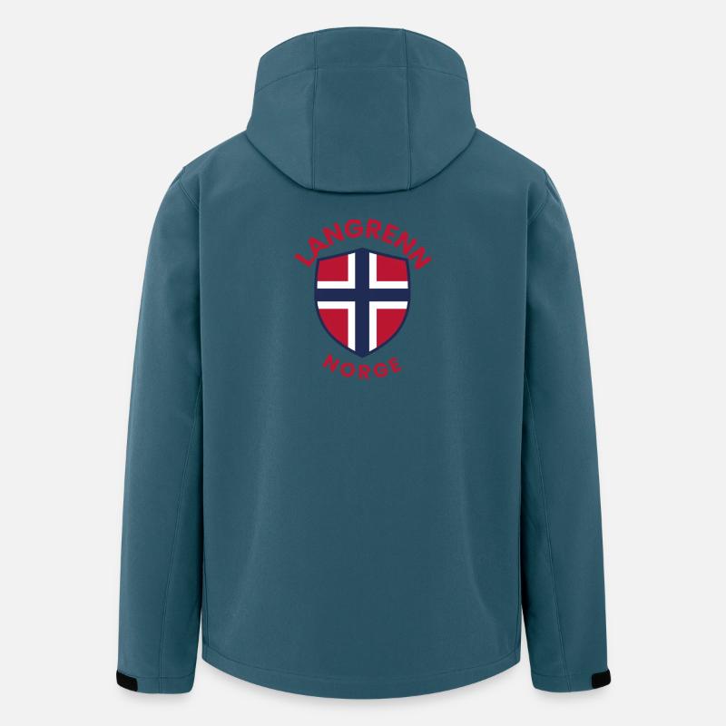 Norwegen-Langlauf-Wappen - Recycelte Männer Softshell-Jacke von Stanley/Stella - Dunkles Petrol