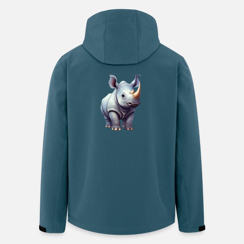 Nashorn - Recycelte Männer Softshell-Jacke von Stanley/Stella - Dunkles Petrol
