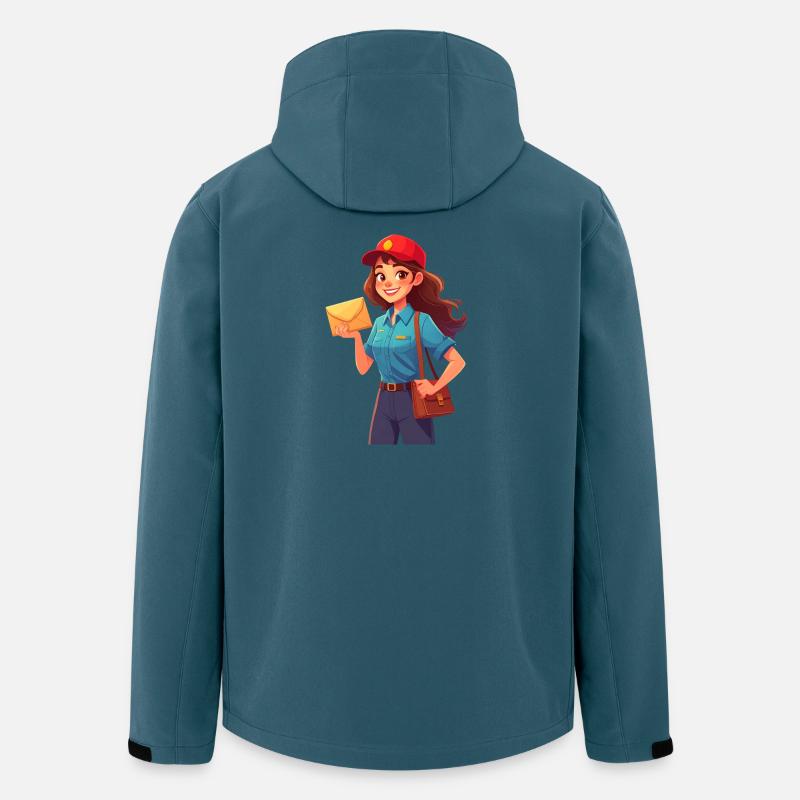 Postbotin / Briefträgerin - Recycelte Männer Softshell-Jacke von Stanley/Stella - Dunkles Petrol