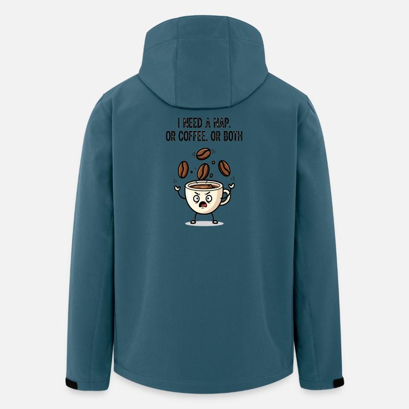 Nickerchen oder Kaffeetassen-Stimmung - Recycelte Männer Softshell-Jacke von Stanley/Stella - Dunkles Petrol