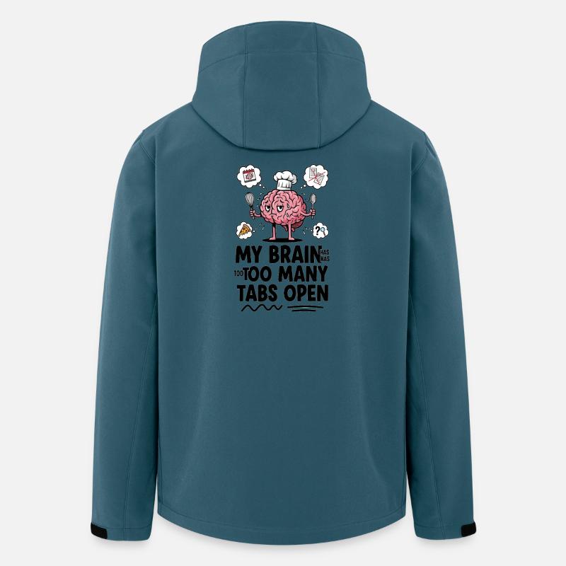 Brain Chef : trop d’onglets ouverts - Veste softshell homme en polyester recyclé Stanley/Stella - bleu pétrole foncé