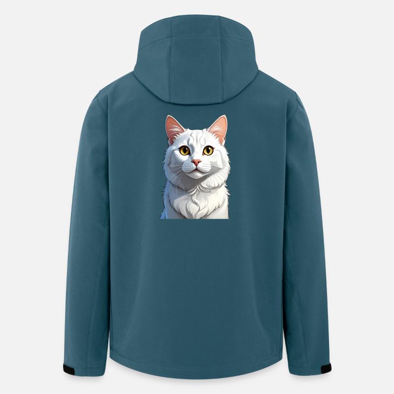 weiße Katze - Recycelte Männer Softshell-Jacke von Stanley/Stella - Dunkles Petrol