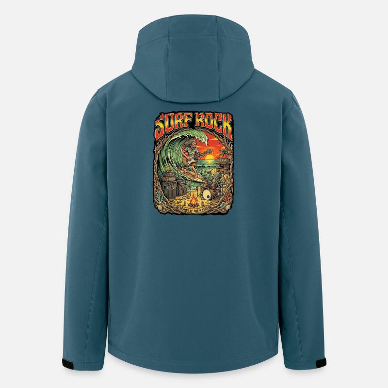 Surf Rock Beach Party - Recycelte Männer Softshell-Jacke von Stanley/Stella - Dunkles Petrol