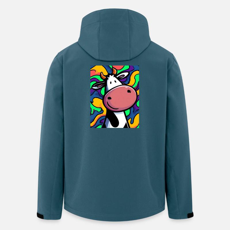 Kuh - Recycelte Männer Softshell-Jacke von Stanley/Stella - Dunkles Petrol