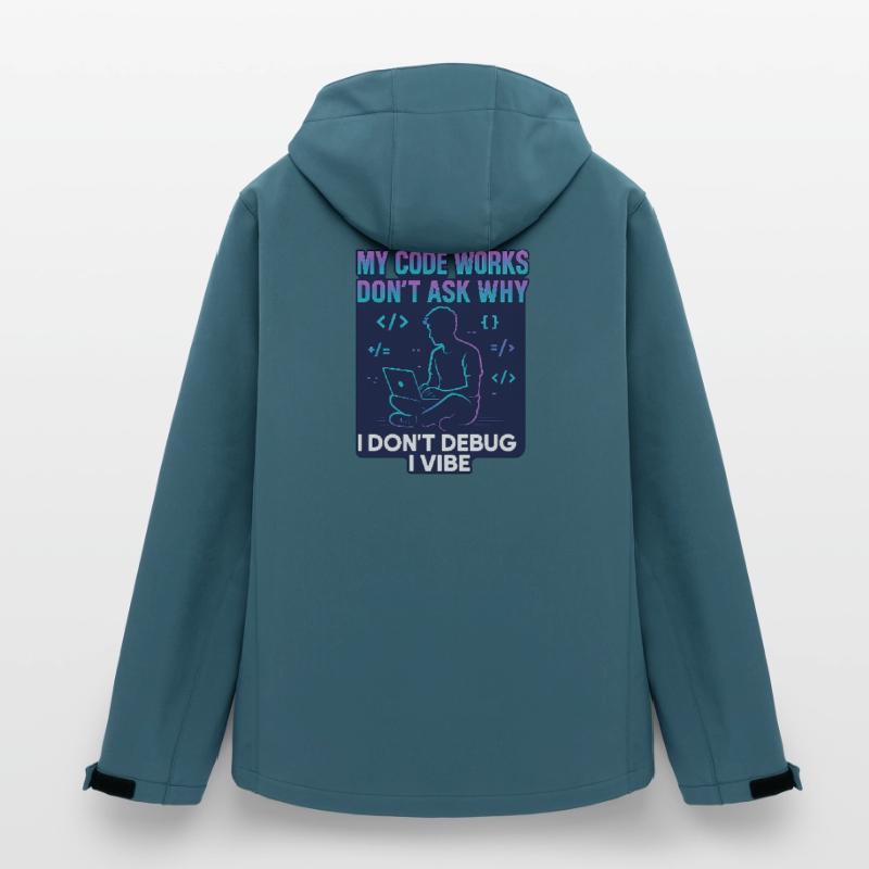 My Code Works Don't Ask Why – Funny Programming Men’s Recycled Softshell Jacket by Stanley/Stella