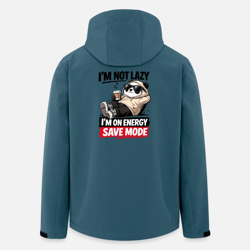 Energiesparmodus Panda - Recycelte Männer Softshell-Jacke von Stanley/Stella - Dunkles Petrol