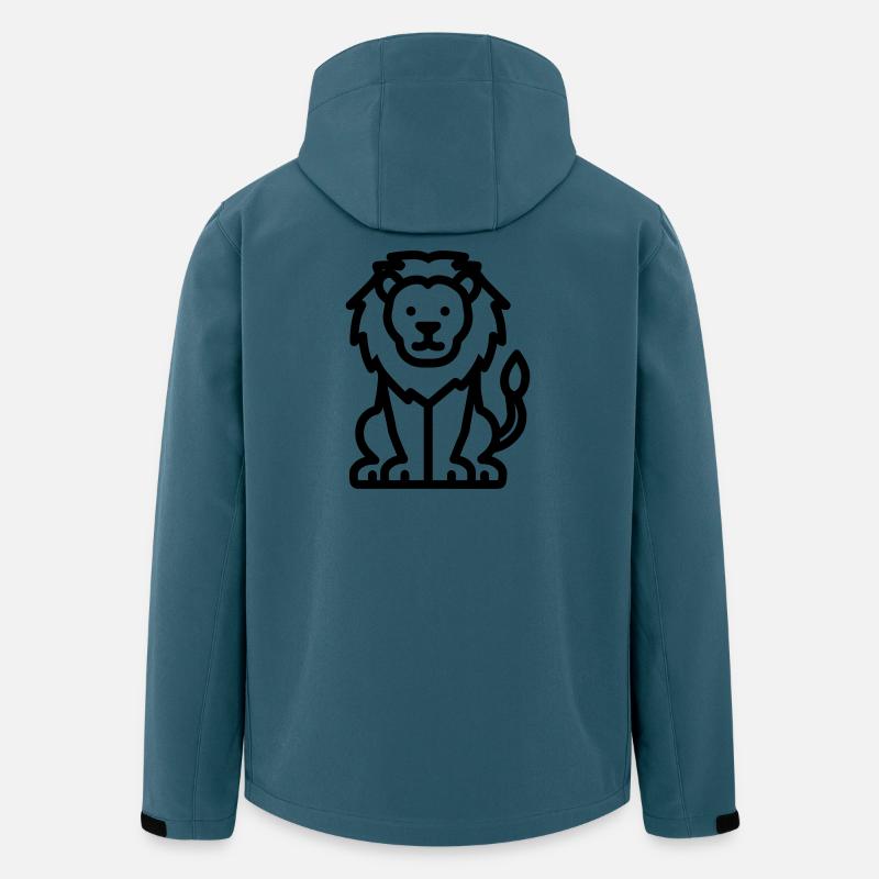 Löwe - Recycelte Männer Softshell-Jacke von Stanley/Stella - Dunkles Petrol