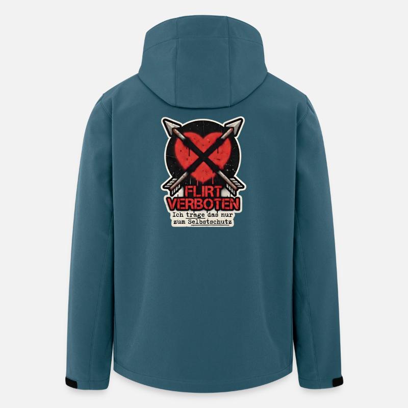 Flirt Verboten Memes/Partnershirt  - Recycelte Männer Softshell-Jacke von Stanley/Stella - Dunkles Petrol