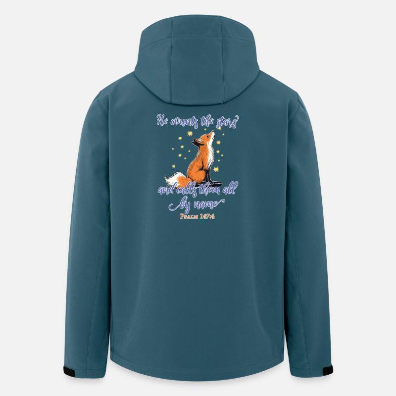 Fuchs Christlich - Recycelte Männer Softshell-Jacke von Stanley/Stella - Dunkles Petrol