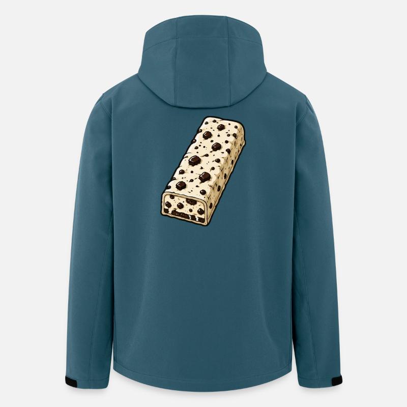 Schokoriegel mit Schoko-Stückchen Muster - Recycelte Männer Softshell-Jacke von Stanley/Stella - Dunkles Petrol
