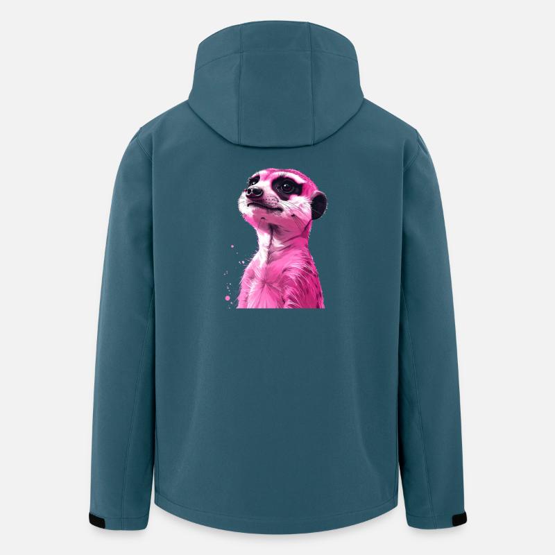 rosa Erdmännchen - Recycelte Männer Softshell-Jacke von Stanley/Stella - Dunkles Petrol