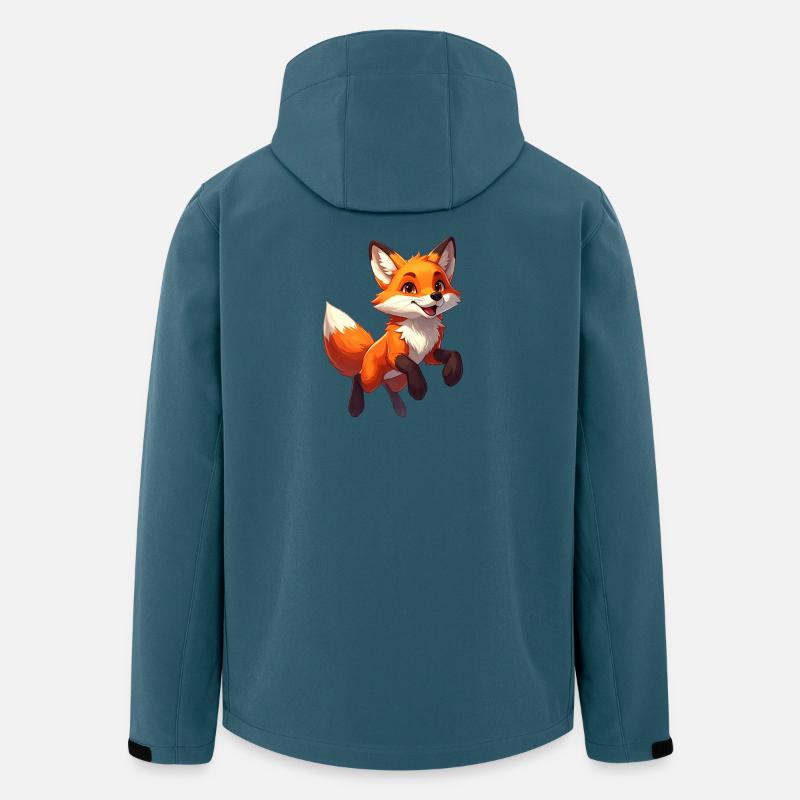 Springender Fuchs - Recycelte Männer Softshell-Jacke von Stanley/Stella - Dunkles Petrol